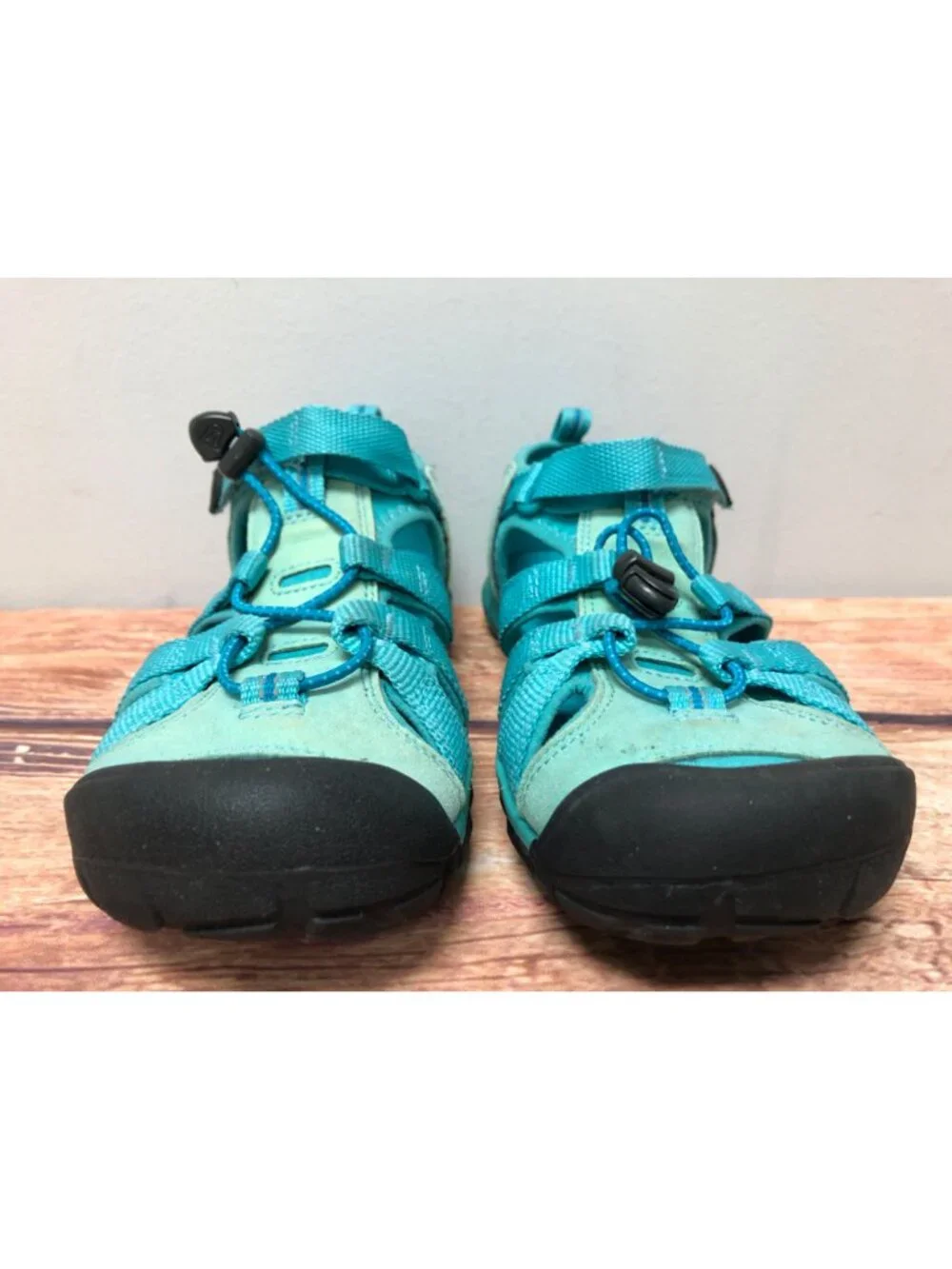 Keen Big Kids 5/37 Seacamp II CNX Teal Blue Washable Sport Sandals 1012555